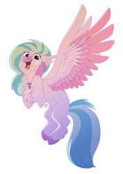 Size: 2200x3100 | Tagged: safe, artist:glitterstar2000, silverstream, classical hippogriff, hippogriff, g4, chest fluff, cute, diastreamies, excited, female, high res, simple background, smiling, solo, squishy cheeks, transparent background