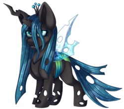 Size: 843x743 | Tagged: safe, artist:sketchykohaidraws, artist:sodapopfairypony, queen chrysalis, changeling, changeling queen, g4, chibi, crown, cute, cutealis, female, jewelry, regalia, simple background, solo, transparent background