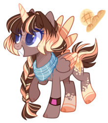 Size: 2112x2396 | Tagged: safe, artist:manella-art, oc, oc only, oc:choco brownie, alicorn, pony, female, high res, mare, offspring, parent:caramel, parent:twilight sparkle, parents:caralight, simple background, solo, transparent background