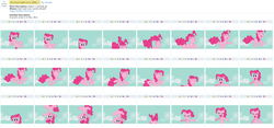 Size: 1322x618 | Tagged: safe, edit, edited screencap, screencap, pinkie pie, earth pony, pony, derpibooru, g4, the best night ever, juxtaposition, meta, multeity, spam, too much pink energy is dangerous