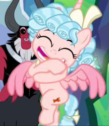 Size: 700x810 | Tagged: safe, screencap, cozy glow, lord tirek, alicorn, pony, g4, the ending of the end, leak, adorable face, alicornified, bow, cozybetes, cozycorn, cropped, cute, golly, grogar's bell, race swap, spoiler, tail bow