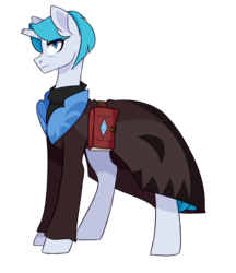 Size: 2228x2576 | Tagged: safe, artist:darlyjay, oc, oc only, oc:whiteout, pony, unicorn, book, broken horn, clothes, high res, horn, male, simple background, solo, stallion, transparent background