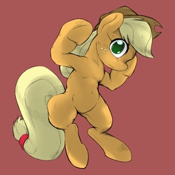 Size: 1536x1536 | Tagged: safe, artist:kurogewapony, applejack, earth pony, pony, g4, female, looking at you, mare, solo