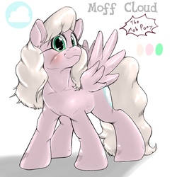 Size: 1485x1485 | Tagged: safe, artist:kurogewapony, oc, oc only, oc:moff cloud, pegasus, pony, female, looking at you, simple background, solo, white background