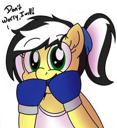 Size: 1100x1200 | Tagged: safe, artist:toyminator900, oc, oc only, oc:uppercute, pony, boxing, boxing gloves, bust, dialogue, looking at you, mouth guard, simple background, smiling, solo, sports, white background