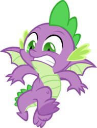 Size: 2773x3644 | Tagged: safe, alternate version, artist:memnoch, spike, dragon, g4, sweet and smoky, claws, high res, male, simple background, solo, spread toes, toes, transparent background, vector, winged spike, wings