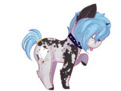 Size: 708x536 | Tagged: safe, artist:shiroikitten, oc, oc only, pony, unicorn, chibi, simple background, solo, tongue out, transparent background