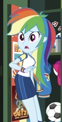 Size: 418x823 | Tagged: safe, screencap, daring do, rainbow dash, equestria girls, g4, my little pony equestria girls: choose your own ending, sock it to me, adorasexy, breasts, curvy, cute, dashabetes, female, sexy, solo