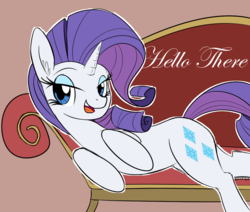 Size: 900x764 | Tagged: safe, artist:casualcolt, rarity, pony, g4, couch, female, mare, smiling, solo