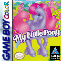 Size: 640x633 | Tagged: safe, artist:anonymous, ivy, light heart, sundance (g2), sunsparkle, sweet berry, earth pony, pony, g2, my little pony: friendship gardens, box art, core four, fake, female, game boy color, hasbro interactive, mare, nintendo, nintendo seal of quality, offscreen character, unrelated discussion in the comments, video game