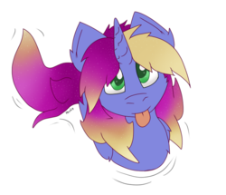 Size: 785x674 | Tagged: safe, artist:deusexkittycoon, oc, oc only, oc:akuna heavenstorm, alicorn, pony, alicorn oc, horn, looking at you, male, pegaduck, simple background, solo, swimming, tongue out, transparent background, wings