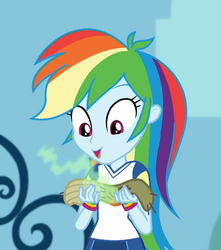 Size: 954x1080 | Tagged: safe, screencap, rainbow dash, equestria girls, g4, my little pony equestria girls: choose your own ending, sock it to me, sock it to me: bulk biceps, cropped, cute, dashabetes, female, foot odor, smelly, smelly sock, smiling