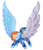 Size: 833x959 | Tagged: safe, artist:vanillaswirl6, rainbow dash, pony, g4, the cutie re-mark, alternate timeline, alternate universe, amputee, apocalypse dash, artificial wings, augmented, crystal war timeline, female, large wings, mechanical wing, prosthetics, redraw, simple background, solo, spread wings, torn ear, transparent background, wings