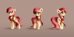 Size: 3000x1500 | Tagged: safe, artist:ifmsoul, roseluck, earth pony, pony, g4, abstract background, clothes, female, mare, scarf, smiling, solo