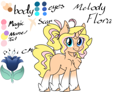 Size: 1600x1200 | Tagged: safe, artist:songheartva, oc, oc only, oc:melody flora, pony, unicorn, female, filly, reference sheet, simple background, solo, transparent background