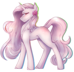 Size: 2848x2768 | Tagged: safe, artist:harmonyskish, oc, oc only, oc:fizzy rose, pony, unicorn, female, high res, mare, simple background, solo, white background