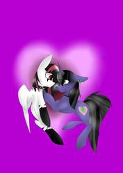 Size: 751x1063 | Tagged: safe, artist:callicatyt, oc, oc only, oc:emala jiss, oc:misty rose, pony, female, lesbian