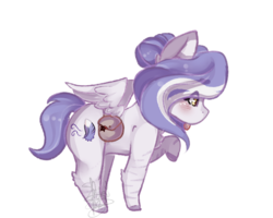 Size: 757x606 | Tagged: safe, artist:shiroikitten, oc, oc only, pegasus, pony, chibi, female, mare, solo, tongue out