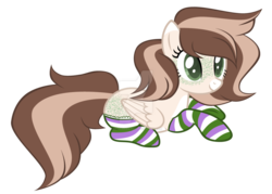 Size: 1057x756 | Tagged: safe, artist:magicdarkart, oc, oc only, pegasus, pony, base used, butt freckles, clothes, deviantart watermark, female, freckles, mare, obtrusive watermark, prone, simple background, socks, solo, striped socks, transparent background, watermark