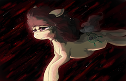 Size: 1102x714 | Tagged: safe, artist:colorlesscupcake, oc, oc only, oc:daydream, earth pony, pony, crying, sad, solo