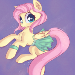 Size: 1676x1696 | Tagged: safe, artist:autumnvoyage, fluttershy, pegasus, pony, g4, clothes, cute, female, mare, short mane, shyabetes, skirt, smiling, solo, sweet dreams fuel