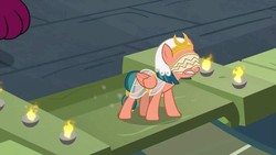 Size: 1920x1080 | Tagged: safe, screencap, somnambula, the sphinx, pegasus, pony, sphinx, daring done?, g4, blindfold, female, gritted teeth, mare