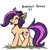 Size: 3000x3000 | Tagged: safe, artist:ami-gami, oc, oc only, oc:amethyst arkin, earth pony, pony, female, grass, high res, mare, solo, tongue out