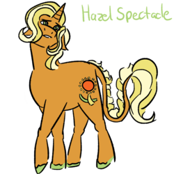 Size: 894x894 | Tagged: safe, artist:lieutenantcactus, sunflower spectacle, pony, unicorn, g4, female, leonine tail, mare, simple background, solo, transparent background