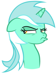 Size: 7400x9800 | Tagged: safe, artist:tardifice, lyra heartstrings, pony, g4, absurd resolution, bust, female, grumpy, grumpy lyra, portrait, simple background, solo, transparent background, vector