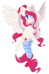 Size: 957x1428 | Tagged: safe, artist:shady-bush, oc, oc only, oc:lullaby melody, pegasus, pony, bell, choker, clothes, cloven hooves, female, glasses, kneesocks, leonine tail, mare, simple background, smiling, smirk, socks, solo, striped socks, transparent background