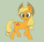 Size: 2448x2370 | Tagged: safe, artist:haibaratomoe, applejack, earth pony, pony, g4, cute, female, high res, raised hoof, solo