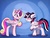 Size: 2048x1536 | Tagged: safe, artist:incendiarymoth, princess cadance, shining armor, twilight sparkle, alicorn, pony, g4, ambiguous gender, blushing, eye contact, female, fusion, looking at each other, mare, twilight sparkle (alicorn), unshorn fetlocks