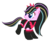 Size: 1596x1316 | Tagged: safe, artist:flutterbases, artist:rukemon, oc, oc only, oc:hesitant onyx, earth pony, pony, base used, choker, clothes, commission, ear piercing, earring, eyeshadow, female, headband, jewelry, makeup, mare, multicolored hair, piercing, raised leg, shorts, socks, solo, stockings, tail wrap, thigh highs