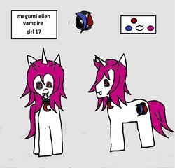 Size: 1148x1101 | Tagged: safe, artist:ask-luciavampire, oc, pony, unicorn, vampire, vampony, 1000 hours in ms paint, profile, tumblr