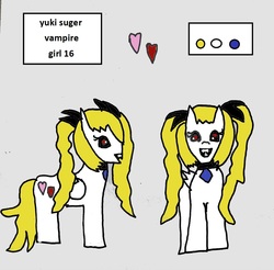 Size: 1052x1035 | Tagged: safe, artist:ask-luciavampire, oc, oc:yuki suger, pony, vampire, vampony, 1000 hours in ms paint, profile, tumblr