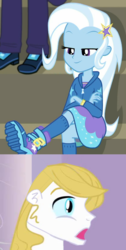 Size: 507x1006 | Tagged: safe, edit, screencap, marco dafoy, prince blueblood, trixie, equestria girls, g4, my little pony equestria girls: choose your own ending, sock it to me, equestria girls-ified, female, male, ship:bluetrix, shipping, straight, surprised blueblood