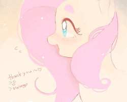 Size: 600x480 | Tagged: safe, artist:hotomura, fluttershy, pony, g4, bust, female, mare, messy mane, portrait, solo
