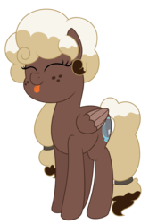 Size: 3125x4688 | Tagged: safe, artist:besttubahorse, oc, oc:sweet mocha, pony, :p, cute, eyes closed, freckles, simple background, tongue out, transparent background, vector