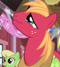 Size: 200x222 | Tagged: safe, screencap, apple munchies, big macintosh, earth pony, pony, g4, the last roundup, animated, apple family member, crying, gif, manly tears