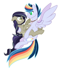 Size: 815x981 | Tagged: safe, artist:ipandacakes, artist:traveleraoi, oc, oc only, oc:tessitura, oc:tidal wave, earth pony, pegasus, pony, base used, female, magical lesbian spawn, male, mare, offspring, parent:coloratura, parent:songbird serenade, simple background, stallion, transparent background