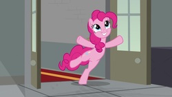 Size: 1920x1080 | Tagged: safe, screencap, pinkie pie, earth pony, pony, g4, the last laugh, cute, diapinkes, female, mare, solo, standing, standing on one leg