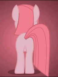 Size: 456x600 | Tagged: safe, artist:camtwo, derpibooru exclusive, pinkie pie, earth pony, pony, g4, animated, balloonbutt, butt, female, gif, mare, pinkamena diane pie, plot, puppet rig, shadow, solo