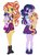 Size: 1515x2048 | Tagged: safe, artist:5mmumm5, sci-twi, sunset shimmer, twilight sparkle, alicorn, human, pony, unicorn, equestria girls, g4, my little pony equestria girls: better together, clothes, duo, duo female, female, glasses, holding a pony, hug, hugging a pony, human ponidox, nail polish, ponytail, self ponidox, smiling, twilight sparkle (alicorn), twolight