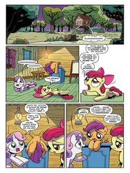 Size: 768x1024 | Tagged: safe, artist:brendahickey, idw, apple bloom, scootaloo, sweetie belle, g4, spoiler:comic, spoiler:comicspiritoftheforest03, cutie mark crusaders, preview
