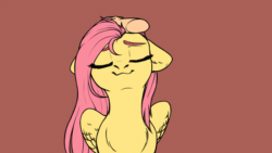 Size: 1280x720 | Tagged: safe, artist:nika-rain, fluttershy, human, pegasus, pony, g4, affection, animated, bust, cute, daaaaaaaaaaaw, disembodied hand, eyes closed, female, frame by frame, gif, hand, hnnng, human on pony petting, mare, misleading thumbnail, offscreen character, one eye closed, petting, portrait, shyabetes, simple background, smiling, weapons-grade cute