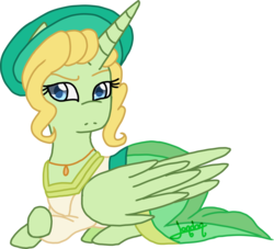 Size: 1768x1607 | Tagged: safe, artist:t-aroutachiikun, oc, oc only, oc:labores solis, alicorn, pony, alicorn oc, female, mare, offspring, parent:princess celestia, prone, simple background, solo, transparent background