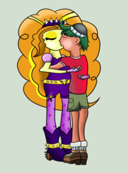 Size: 3720x5000 | Tagged: artist needed, safe, adagio dazzle, timber spruce, equestria girls, g4, duo, eyes closed, female, kiss on the lips, kissing, male, shipping, straight, timberdazzle