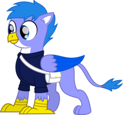 Size: 2421x2266 | Tagged: safe, artist:peternators, oc, oc only, oc:feather cross, griffon, bag, clothes, griffon oc, high res, male, simple background, solo, transparent background