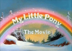 Size: 360x258 | Tagged: safe, screencap, g1, my little pony: the movie (g1), animated, gif, logo, my little pony logo, no pony, snow