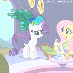 Size: 240x240 | Tagged: safe, screencap, fluttershy, rarity, pegasus, pony, unicorn, g4, green isn't your color, animated, female, gif